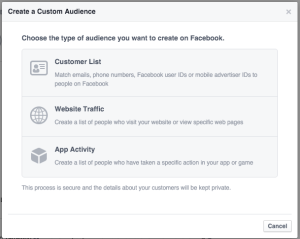 Facebook Advertising Creating an Audience from a Customer List