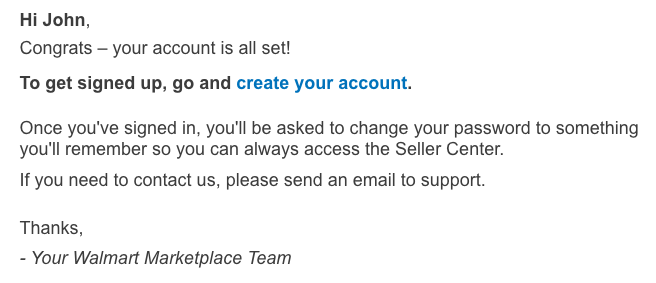How to provide access to Walmart's Seller Center 5 Walmart Marketplace new user email
