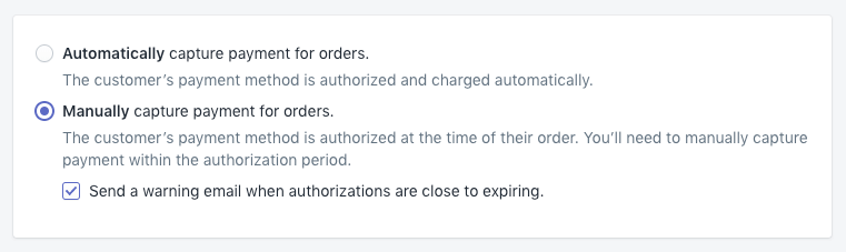 How to set up Shopify Payments, PayPal, or a Third Party Processor on Shopify 6 auto capture manual capture