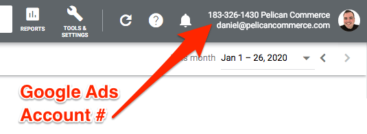 google ads account number instructions post